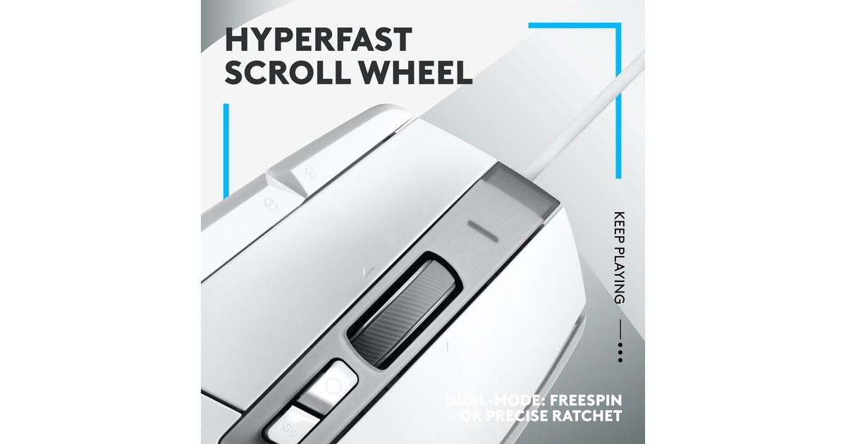 LogitechG502 X Gaming Mouse  (Wit, 100 - 25.600 DPI)