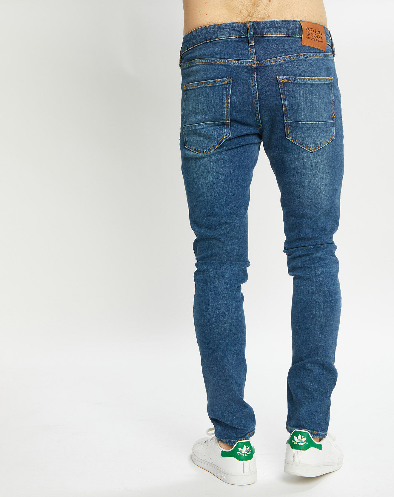 Scotch & Soda Jean Skinny Fit en Coton Bio mélangé bleu