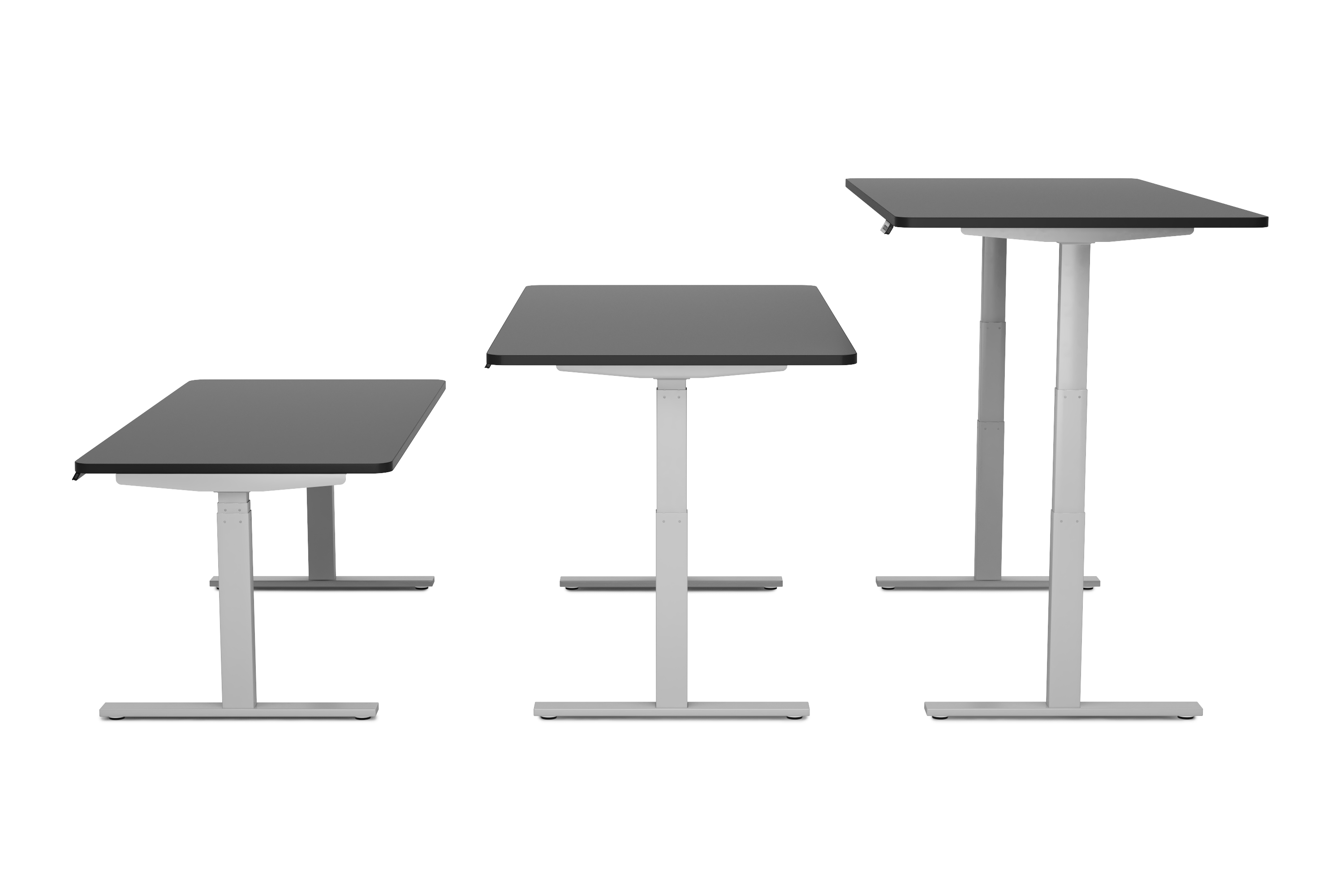 Stehpult elektrisch PREMIUM schwarz/grau 180 x 90 cm
