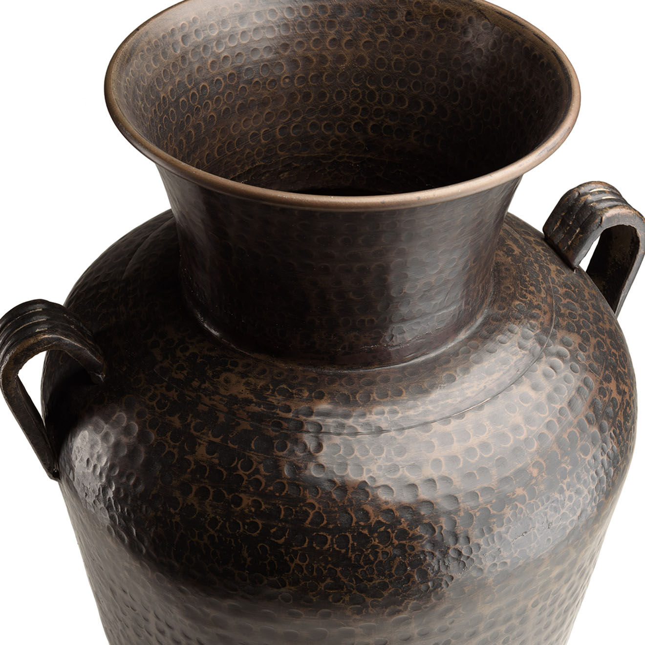 Macabane Vase avec anses Honoré cuivre noir antique - 49x44x99.5 cm