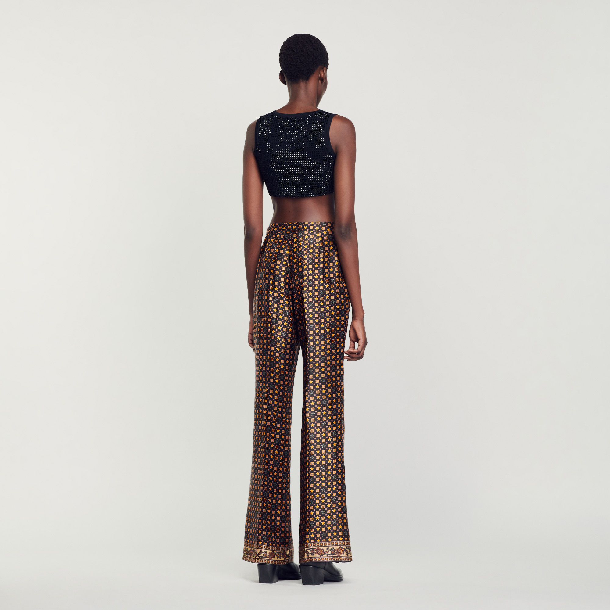 Pantalon satine imprime