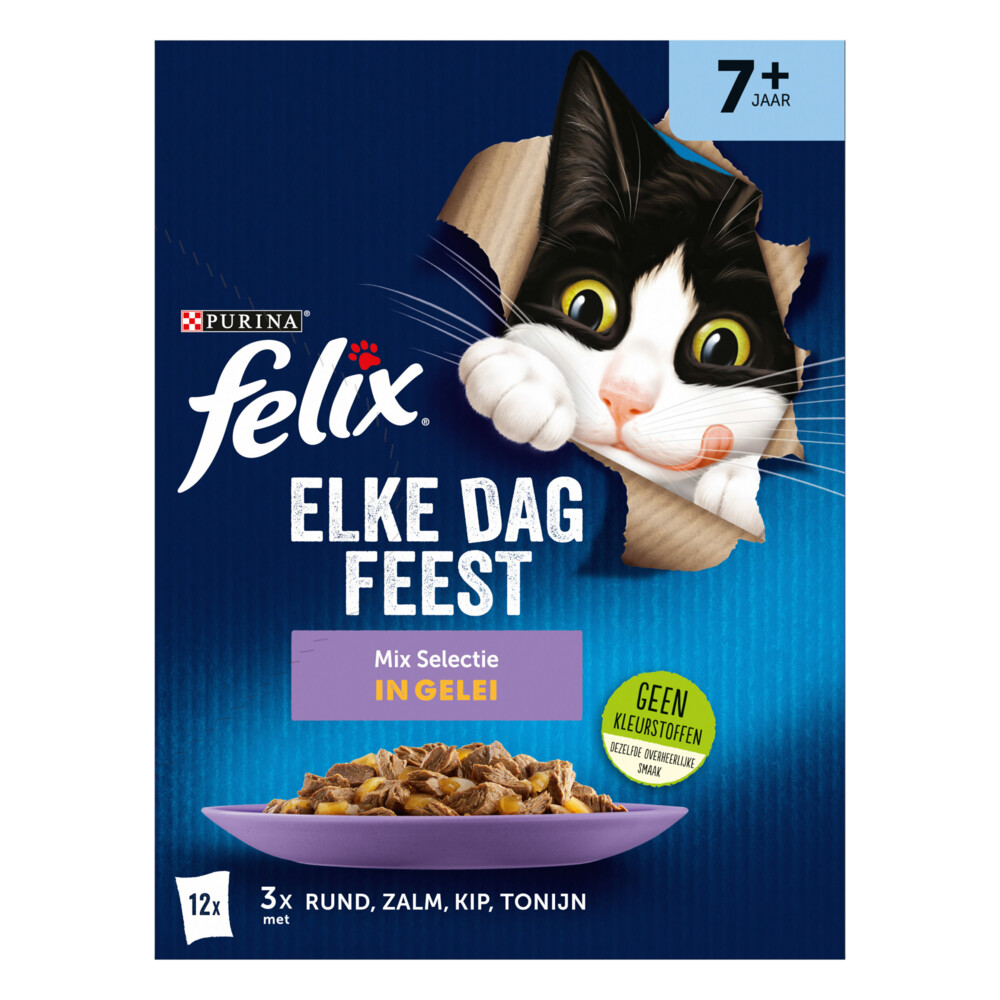 Felix Elke Dag Feest Mix Selectie in Gelei 7+ Jaar12 x 85 gr