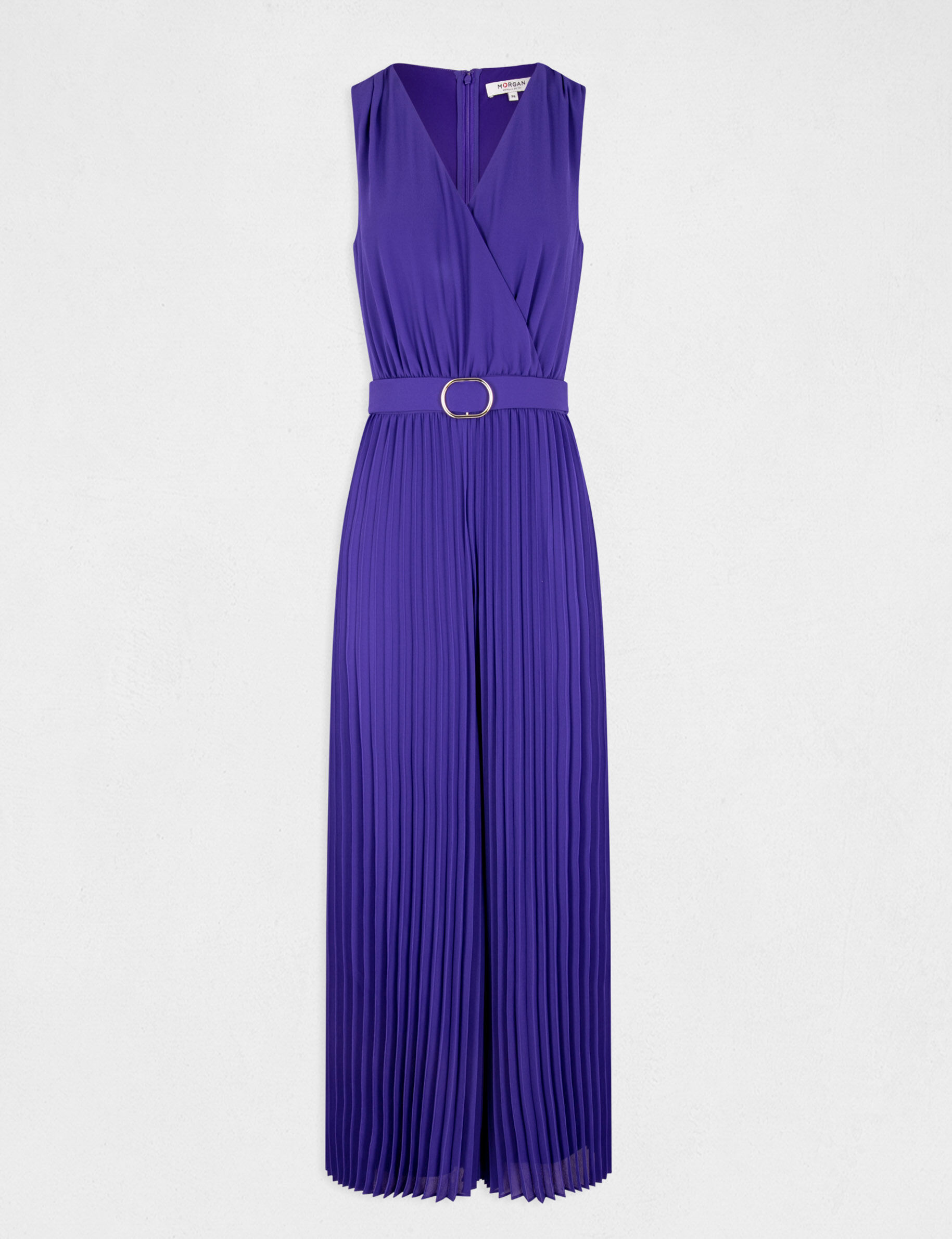 Combinaison ample à jambes plissées violet fonce femme - violet_fonce