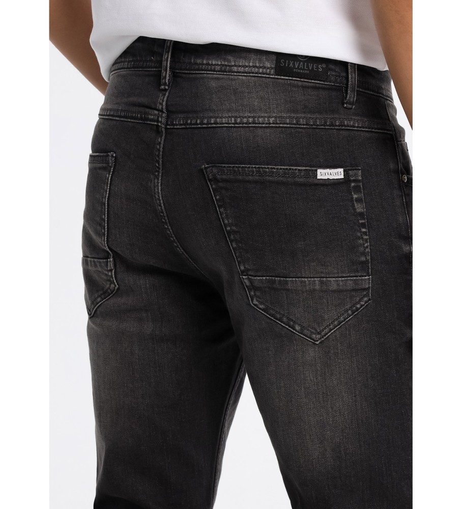 Calça Jeans Slim Cinza Escuro Six Valves | Slim cinza