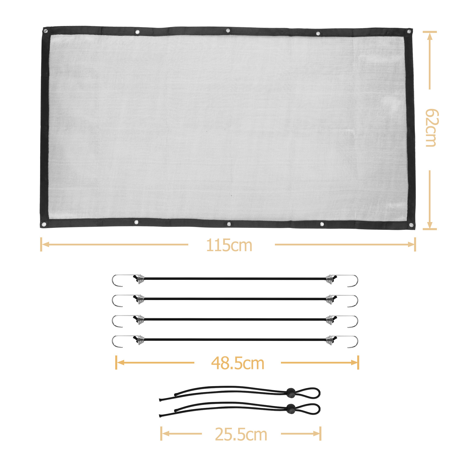 Rede de proteção para cães Nobleza, portão universal para porta-malas de carro, acessórios para cães de estimação, 115 x 62 cm