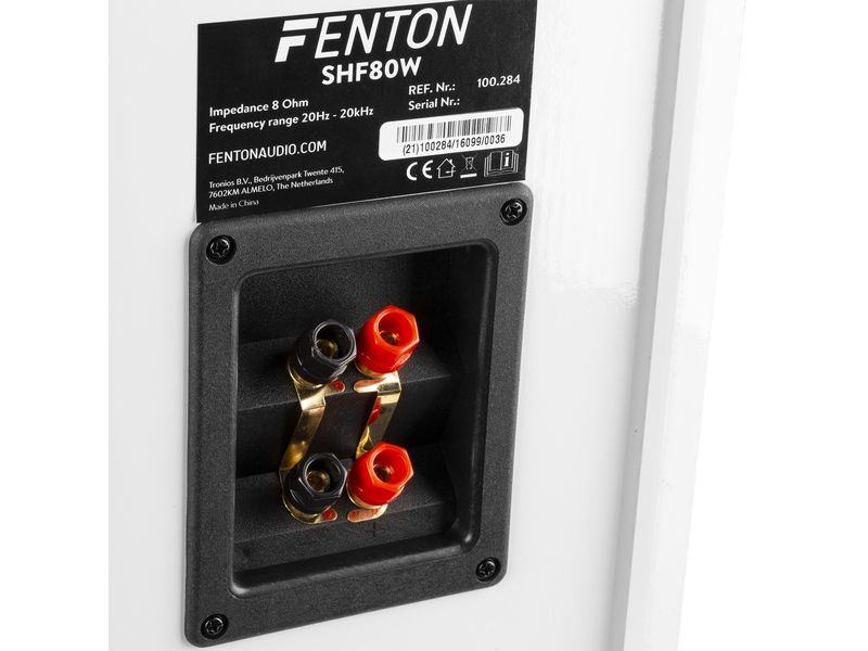Fenton Standlautsprecher Paar SHF80W Weiss Elegante und moderne Home-Entertainment-Lautsprecher
