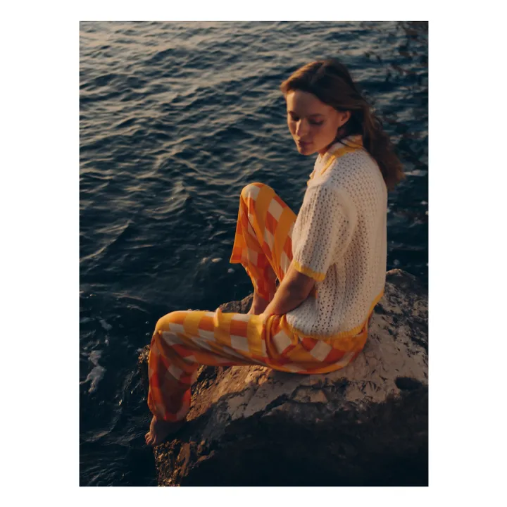 Suzie Winkle Gilet Pongo Yuzu Coton Recyclé | Blanc