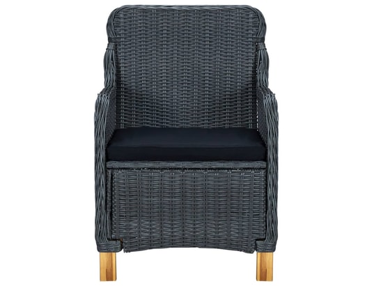 LES TENDANCES - Ensemble table et chaises de jardin-gris-6 places-300471