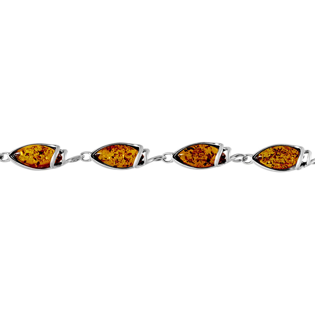 Bracelet Argent Blanc Dallal Ambres
