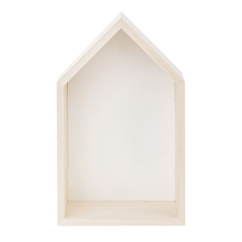 Set de maisons en bois à emboîter - Bleu ou Jaune