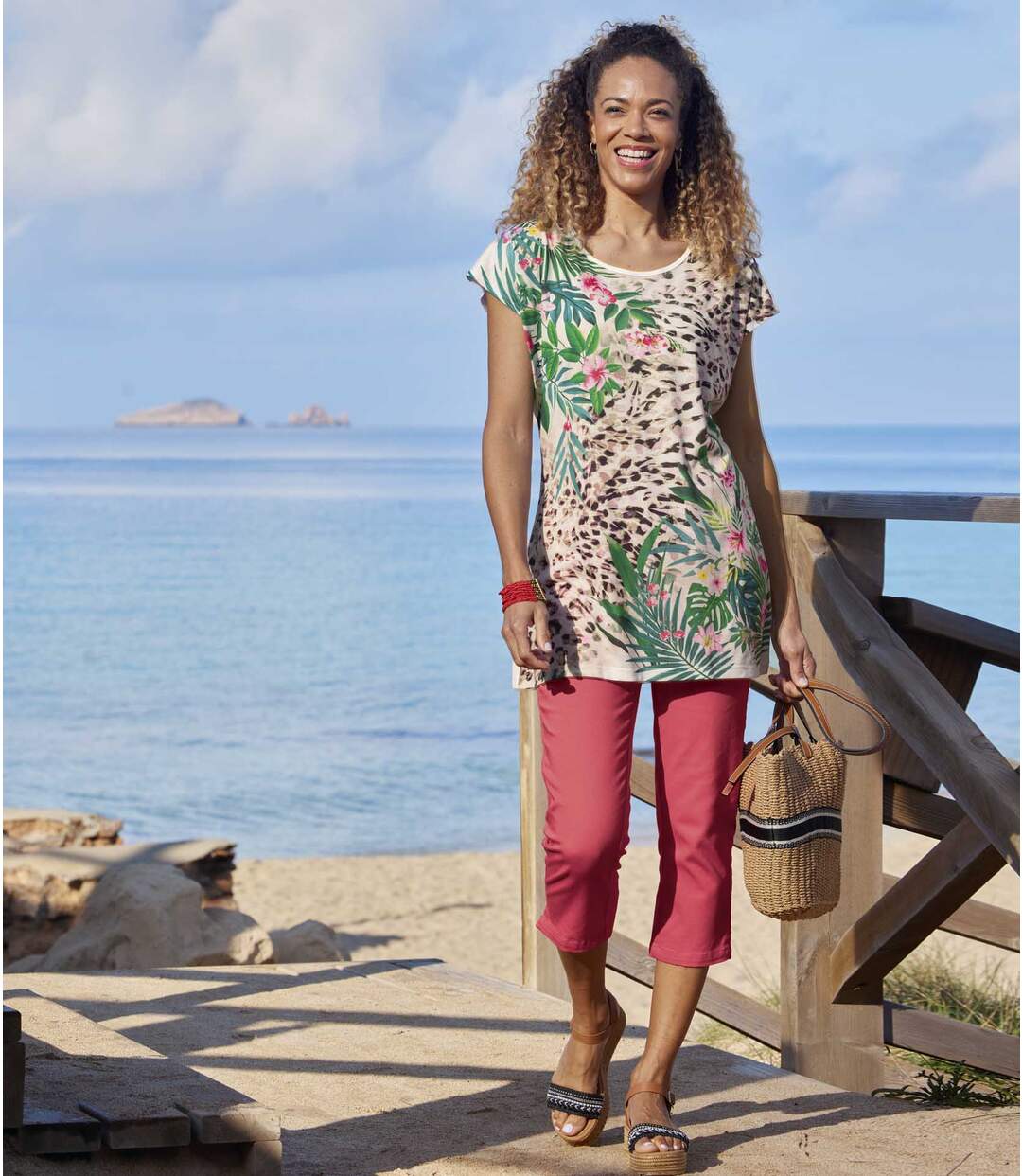 Pantalon Tregging 7/8e en Twill Stretch