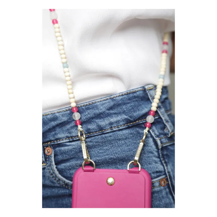 Louvini Cordon perle de bois Arielle | Rose
