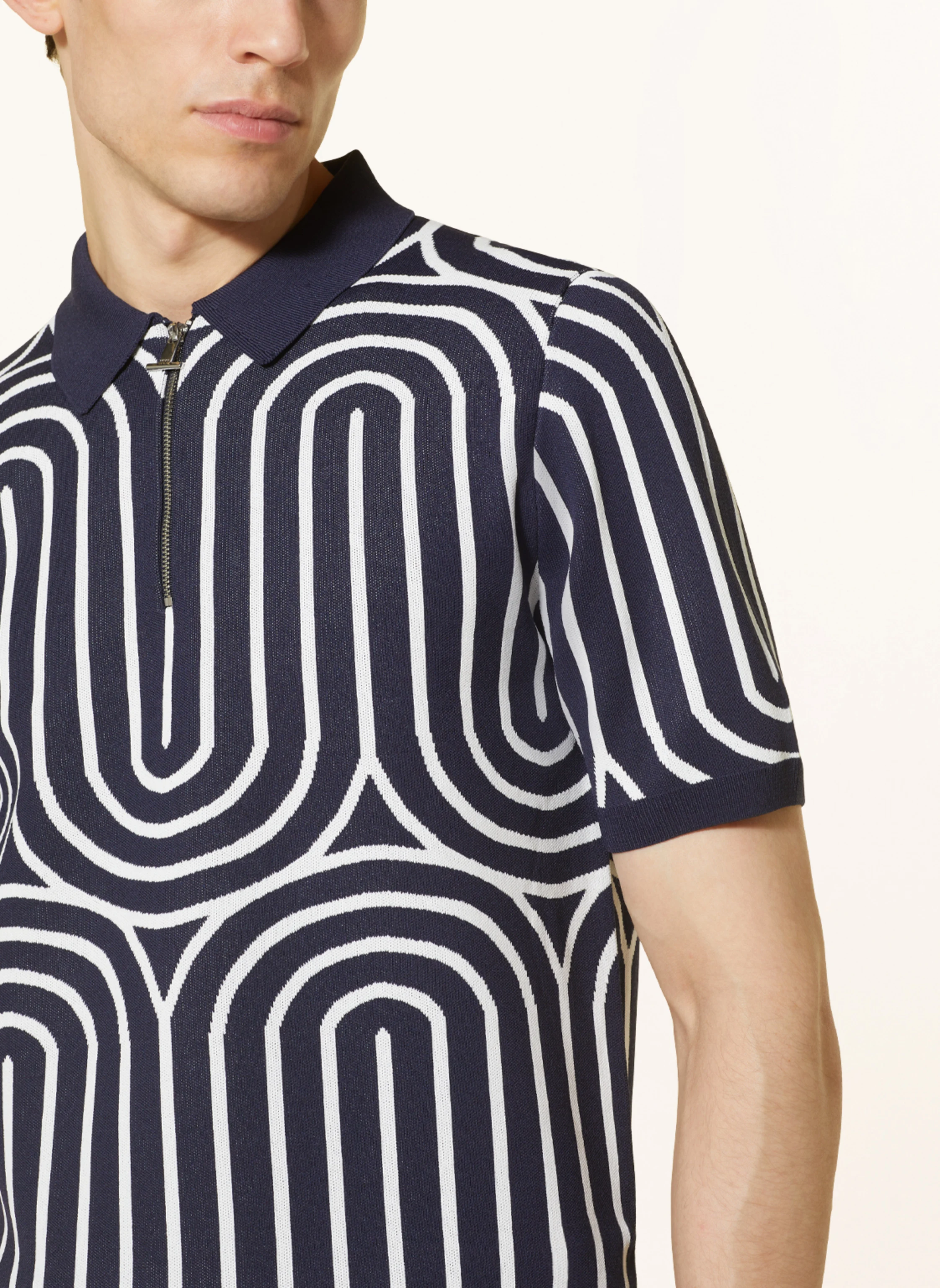REISS Strick-Poloshirt MAYCROSS