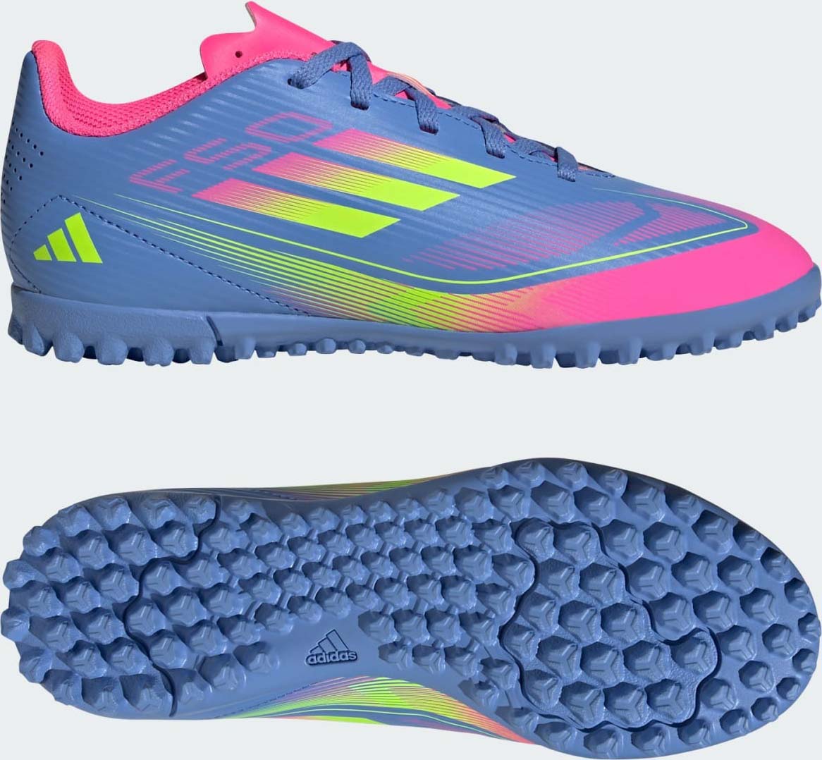 F50 Club TF Junior Blue Fusion/Lucid Lemon/Lucid Pink