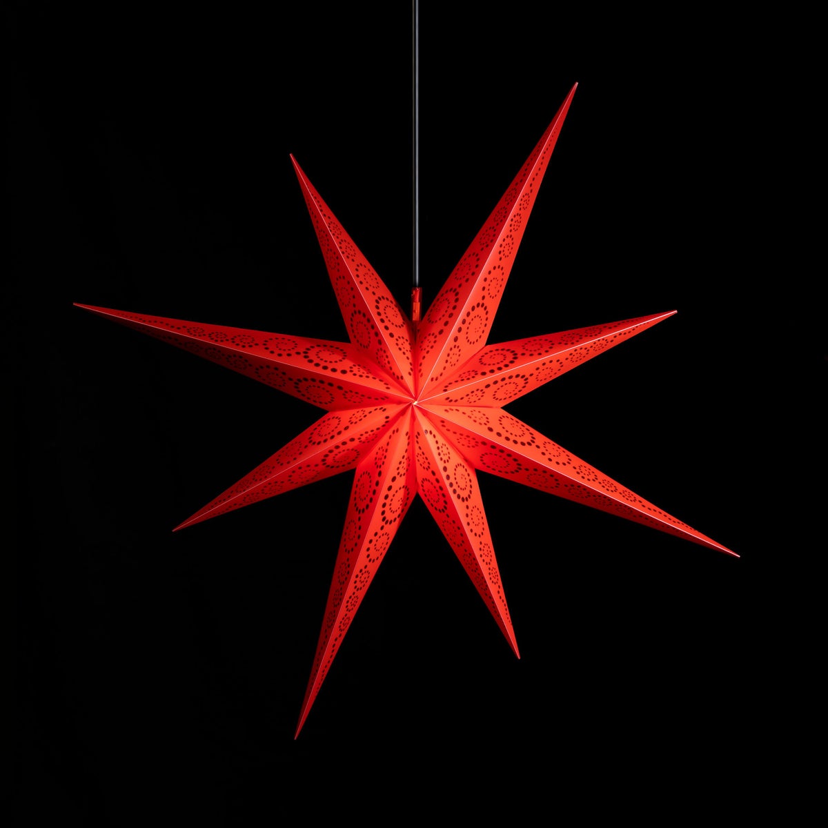 Sterntaler Decoratieve Ster | Kerstster | 8-puntig | Opvouwbare ster met glitterdesign | 75 cm | Buiten | Gloeilamp | Netstekker