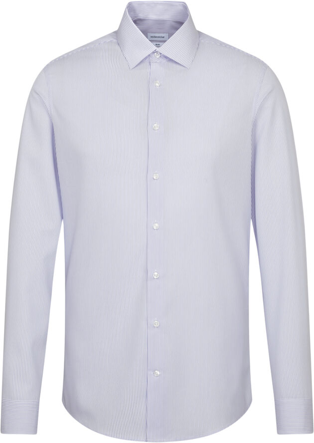 Seidensticker Business Shirt Slim Long sleeve Kent-Collar Stripes Light blue