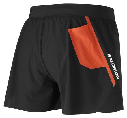Short splité Salomon S/Lab Speed 3in Noir/Rouge Homme