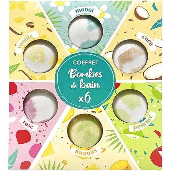 Coffret bombes de bain - 6 x 120 g