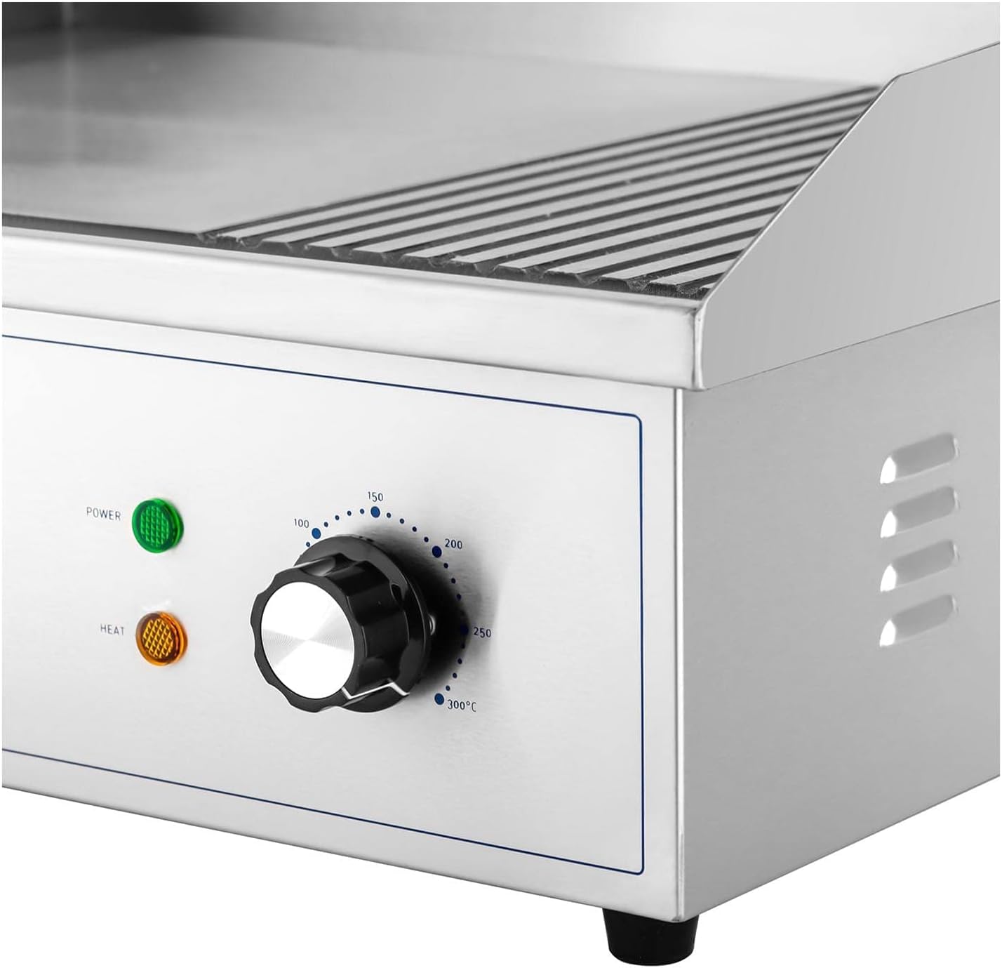 Royal Catering RCPG42-M Elektro Grillplatte 548 x 350 mm gerippt und glatt 3.000 W Elektrogrill Grillplatte Elektro Grill