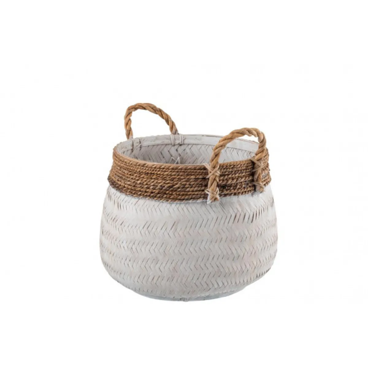 dansmamaison Panier Bambou Blanc