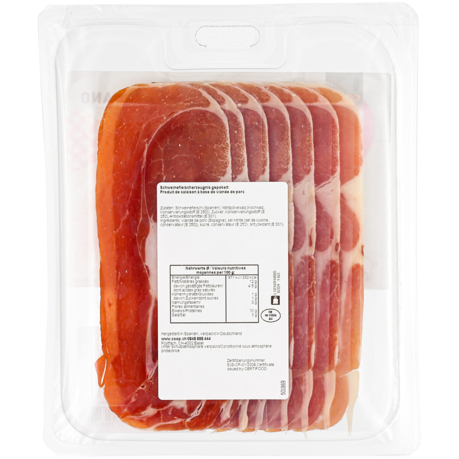 Prix Garantie Rohschinken Serrano 100g