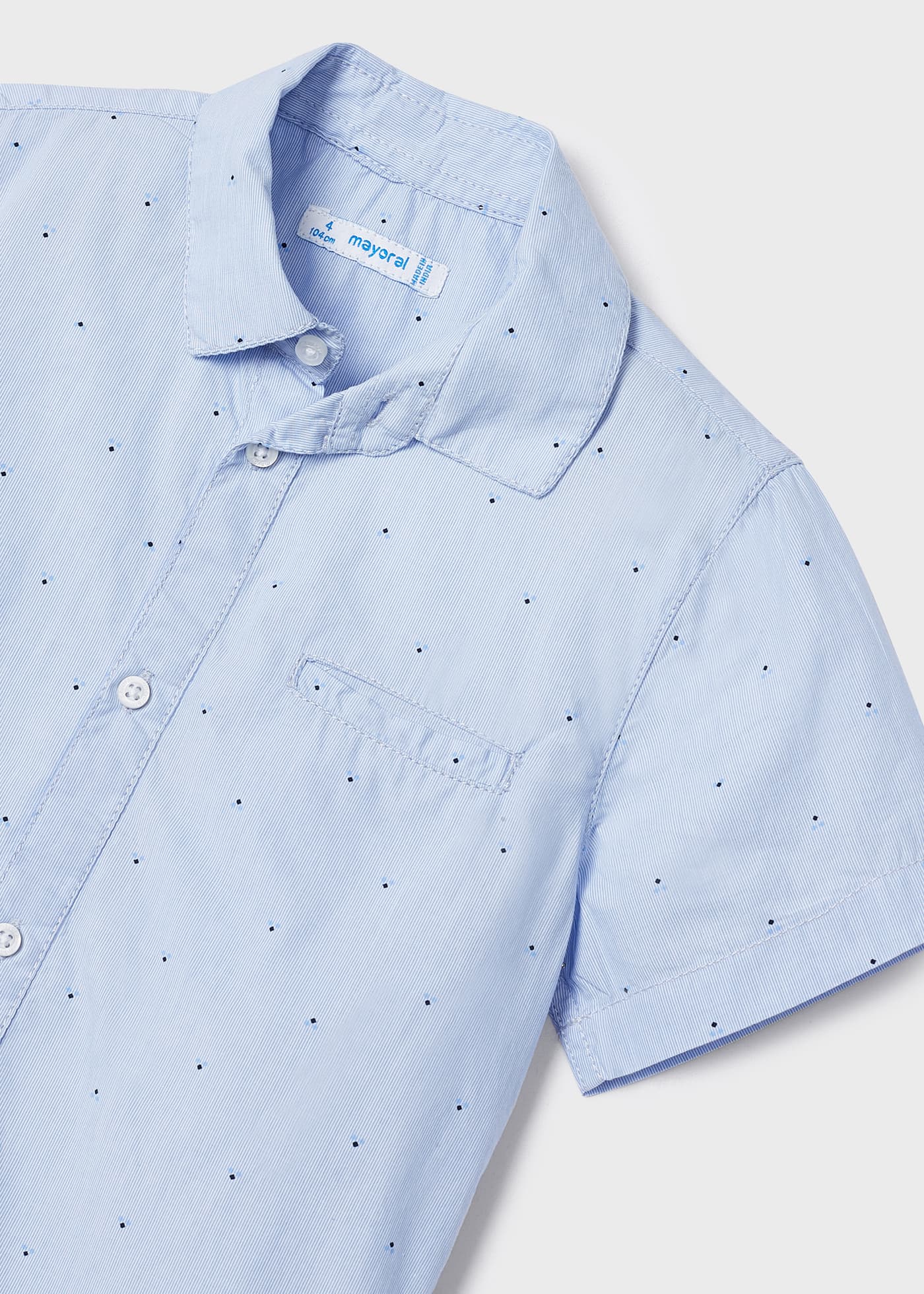 Camisa de algodão estampada de manga curta para meninos