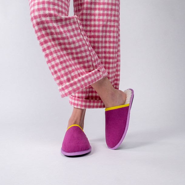 Chaussons en velours rose t40-41