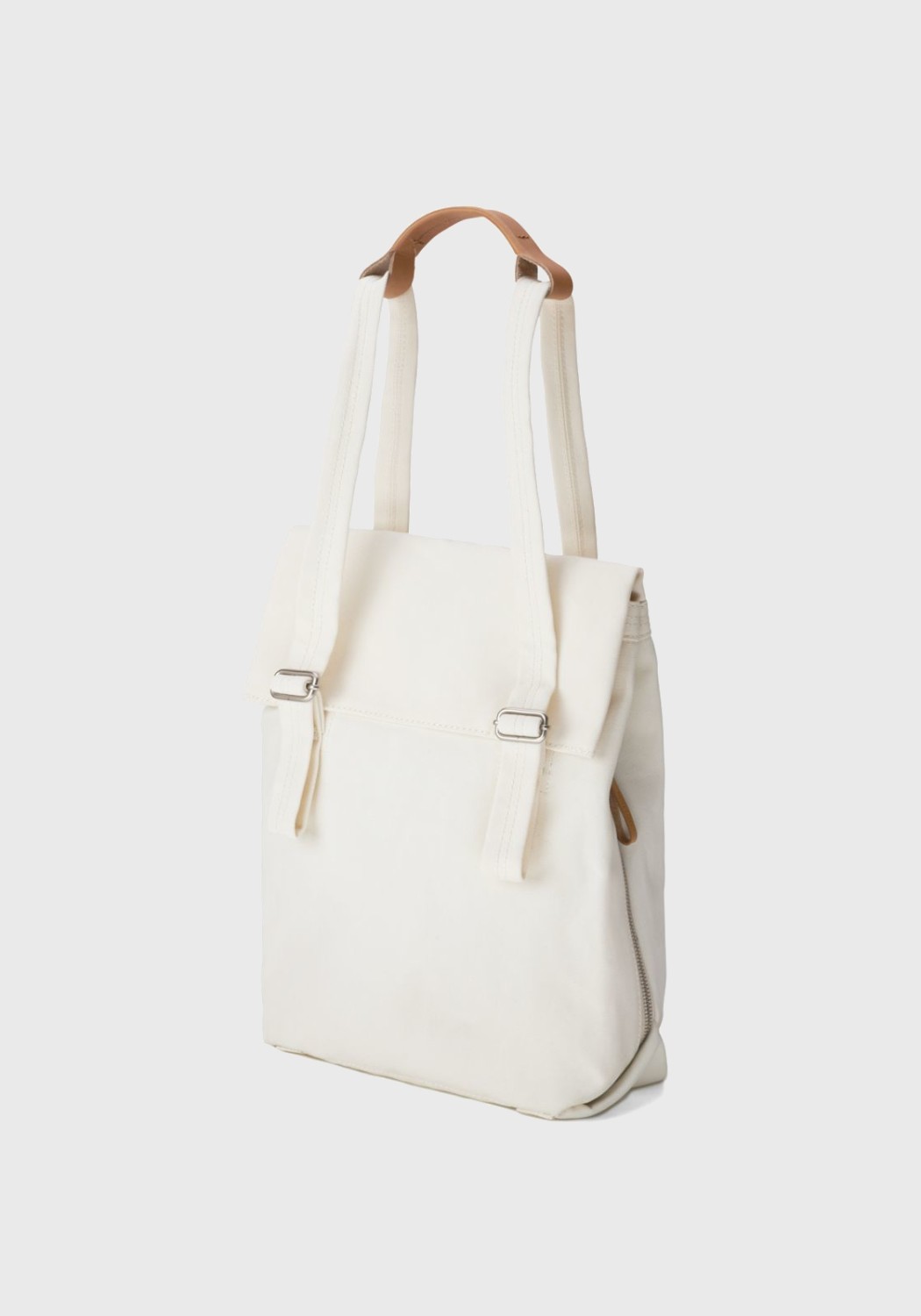 Qwstion Bananatex Flap Tote Small Natural White