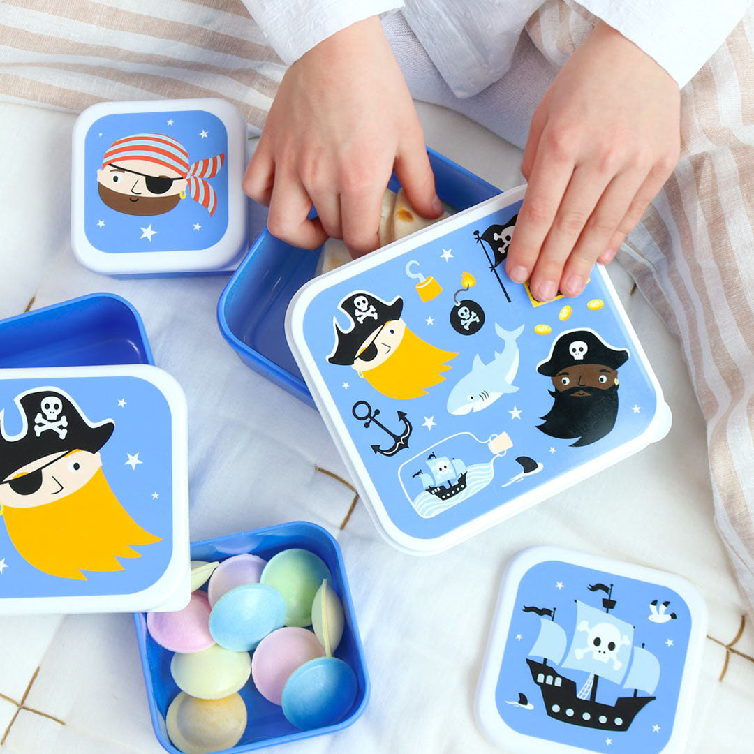 A little lovely company lunchbox set - piraten - 4st