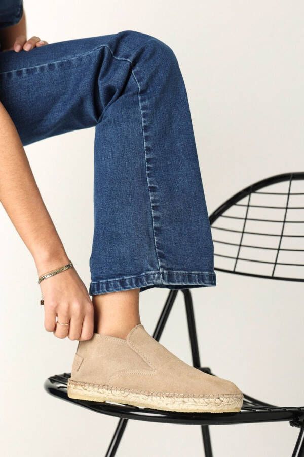 SHABBIES Espadrilles Dames Elche Lofa Suede Maat: 38 Materiaal: Suède Kleur: Beige