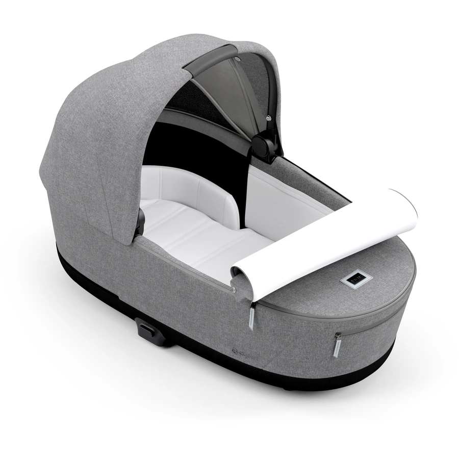 cybex PLATINUM Kinderwagenaufsatz für New Priam und e-Priam Lux Carry Cot Manhattan Grey Plus