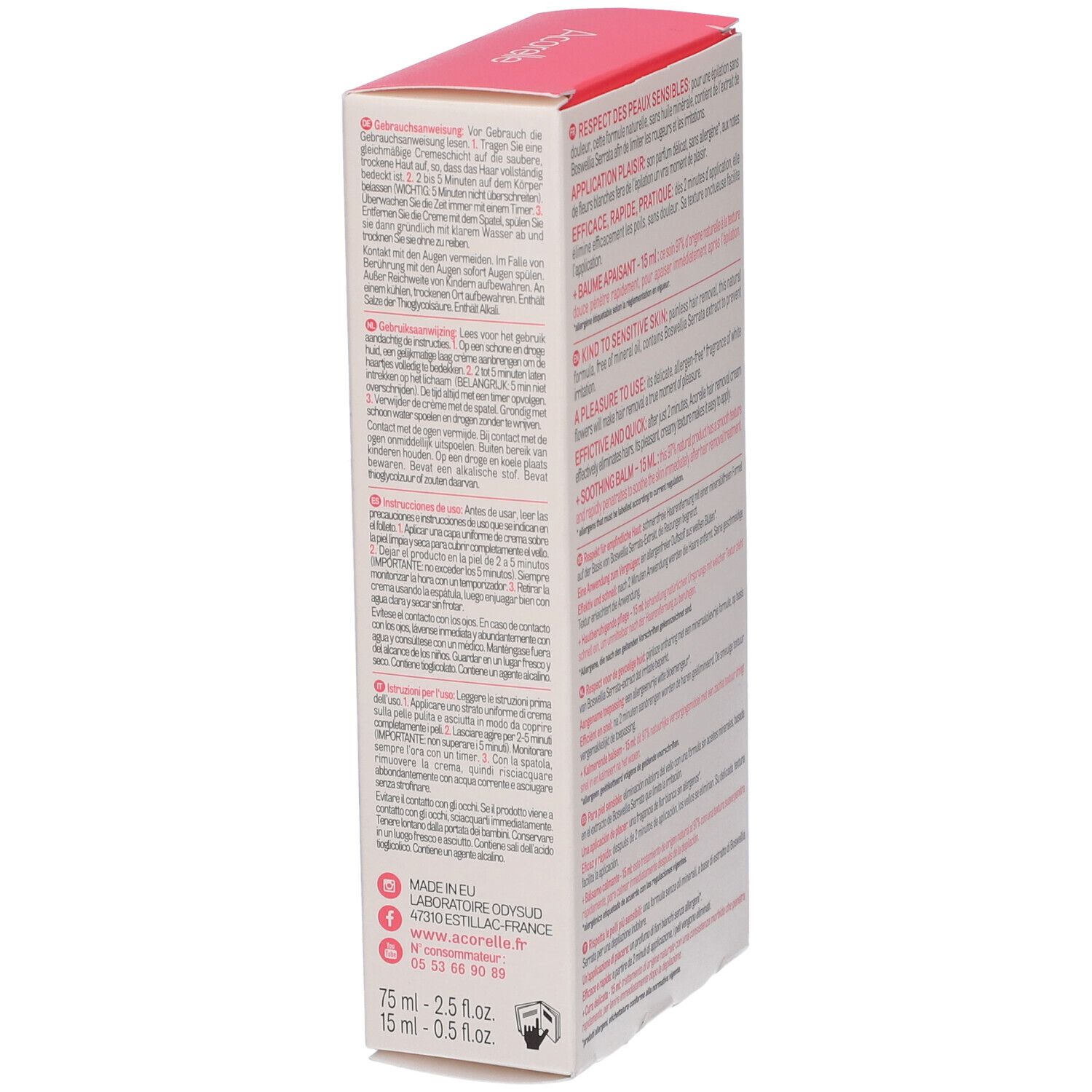 Acorelle Enthaarungscreme Gesicht 75ml