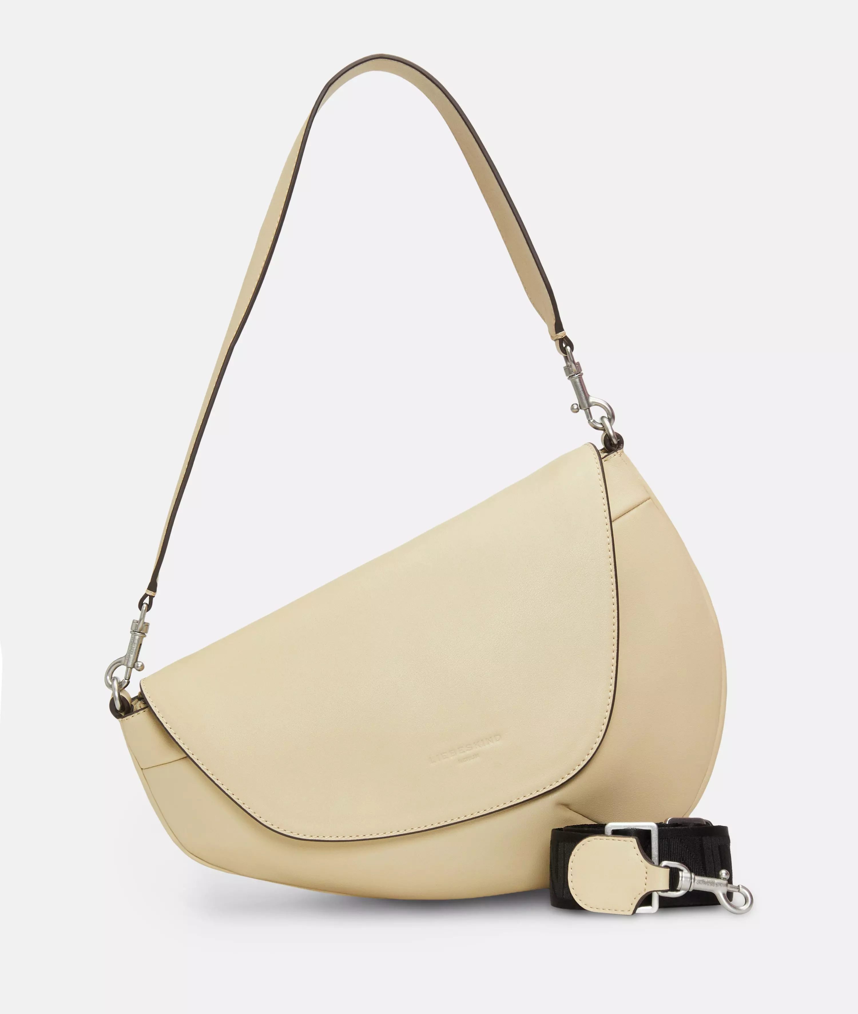 Oval Shoulder-Bag M Spacious shoulder bag made from recycled leather