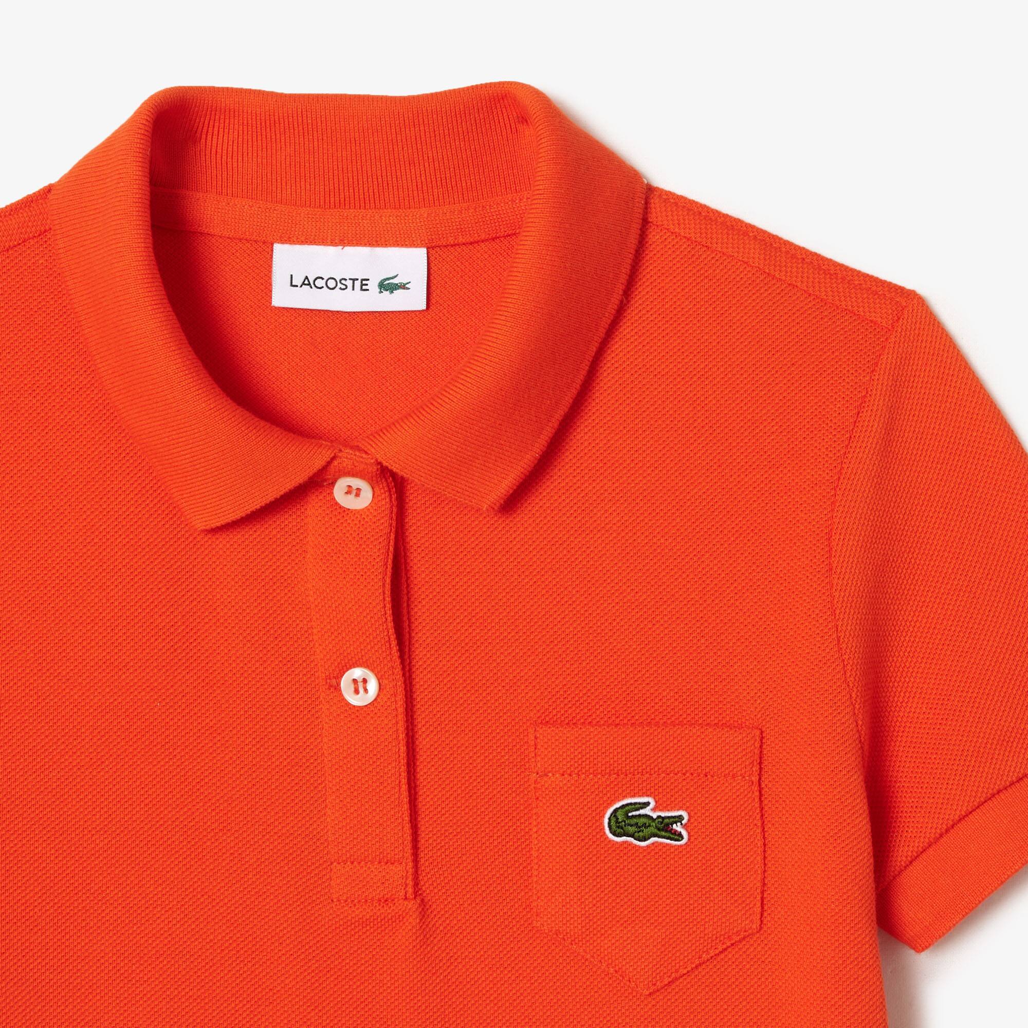 Mädchen Kleid im Polo-Style aus Baumwolle Hosen & Kleider - Orange - Lacoste - Mädchen