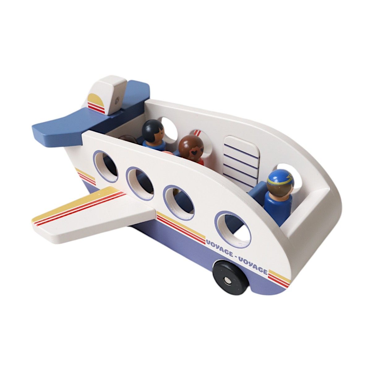 Avion en bois voyage-voyage Mercredi et Patati