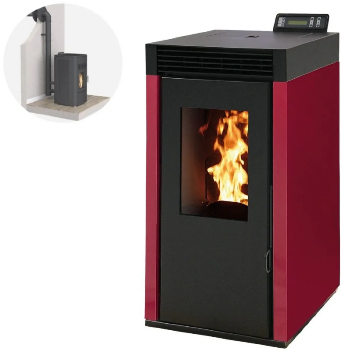 INTERSTOVES Marina 8 Etanche + Conduit Ventouse - Bordeaux