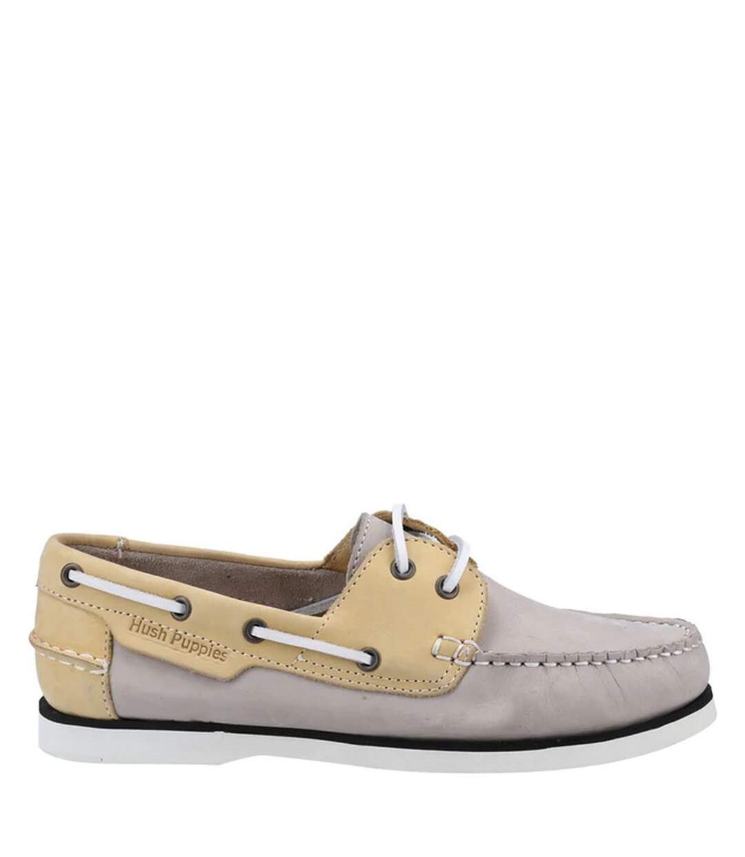 Hush Puppies - Chaussures bateau HATTIE - Femme (Gris / Jaune) - UTFS9719
