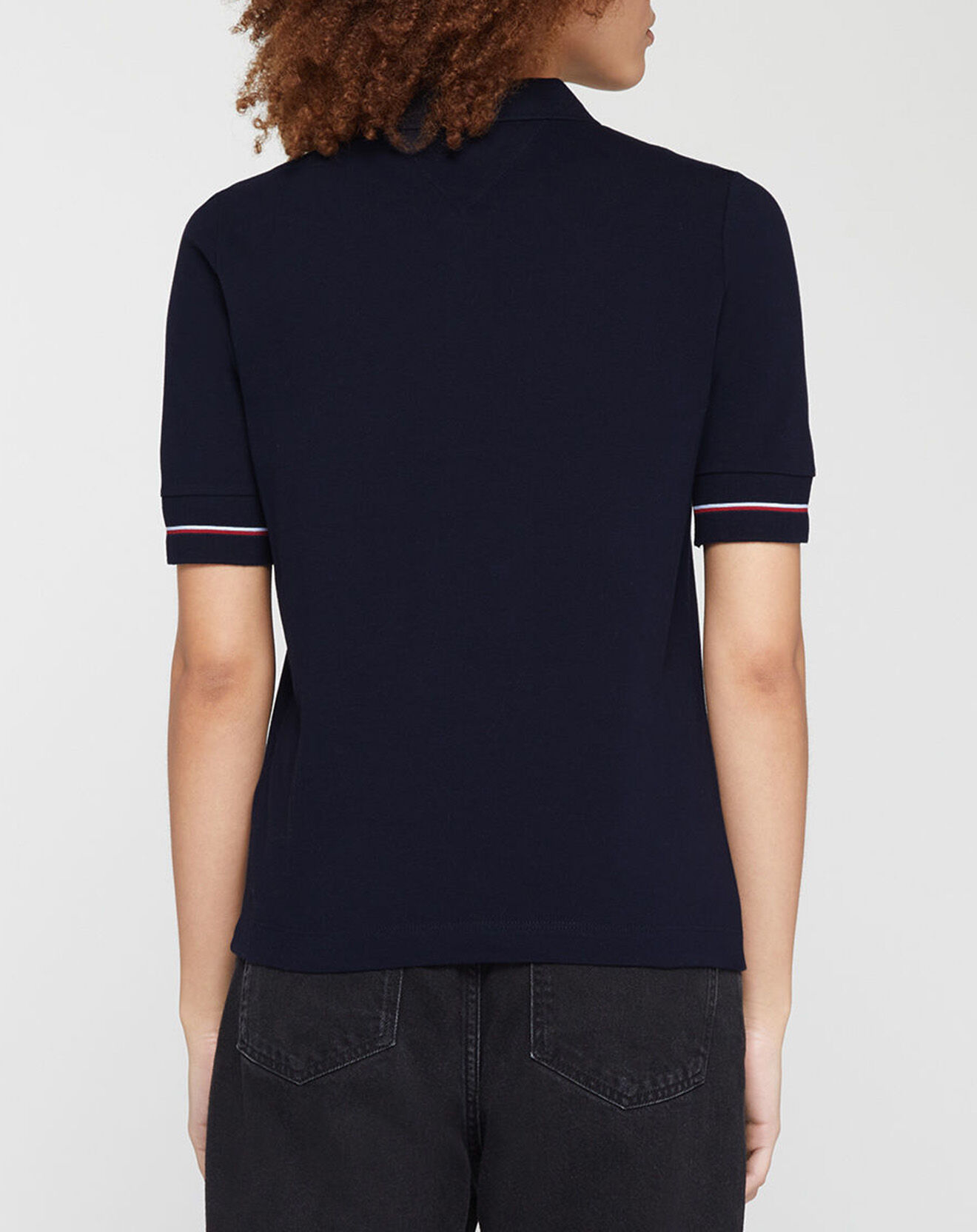 Tommy Hilfiger Polo Regular Global Stripe bleu marine