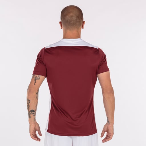 Camiseta Joma Championship de manga curta Vi Bordeaux branca