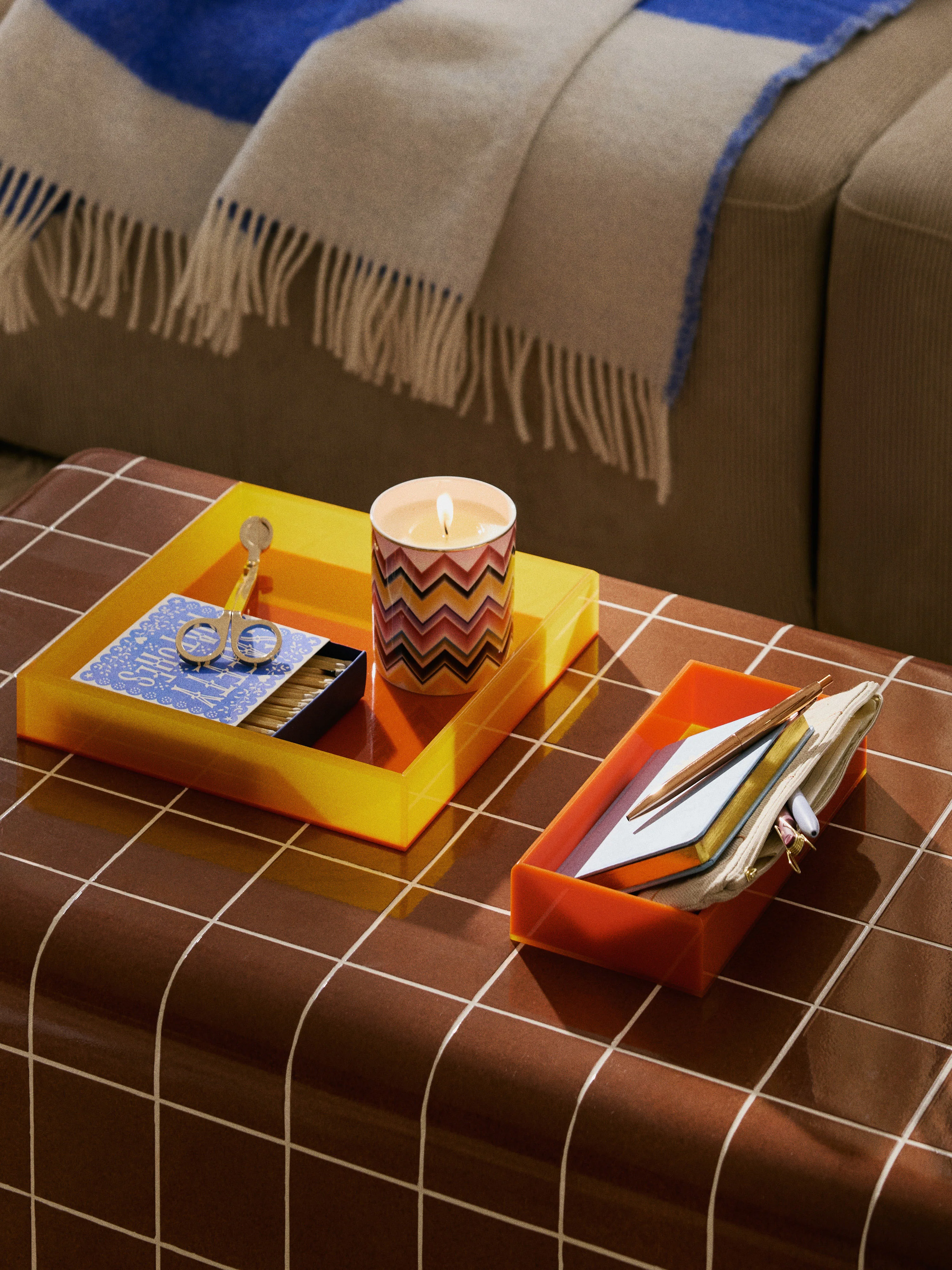 Decoratieve dienbladen Yuki, 2-delig
