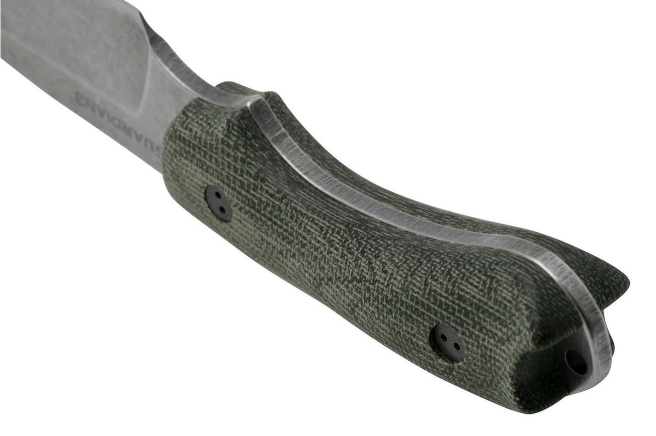 Bradford Knives Guardian 3, 3S-101-MC, 3D Black Micarta, CPM-Magnacut, Sabre Grind, Stonewash Finish, vaststaand mes