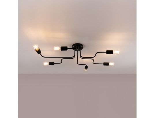 SOLLUX LIGHTING - Lustre vector 6 noir