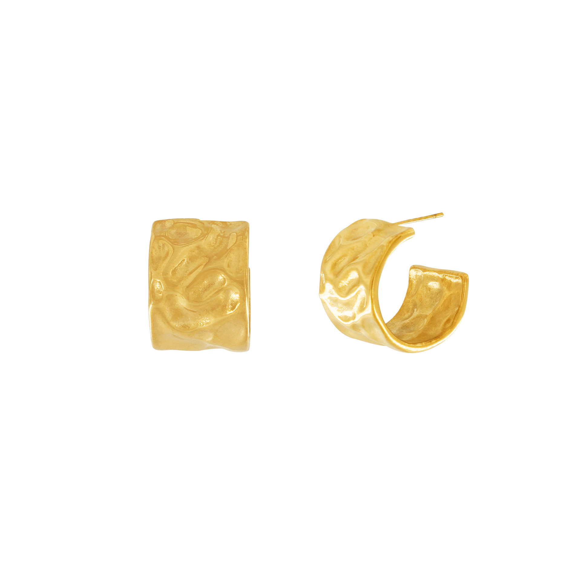 Dansk Copenhagen  Organic Statement hoops, vandfast - forgyldt