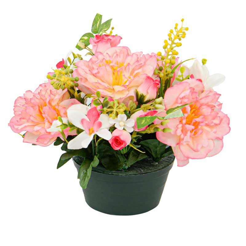 Petite coupe de pivoines orchidées rosettes