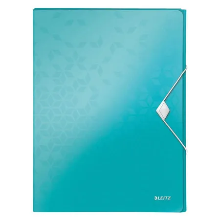 Leitz WOW Ablagebox, A4, PP, für 250 Blatt, Eisblau Metallic