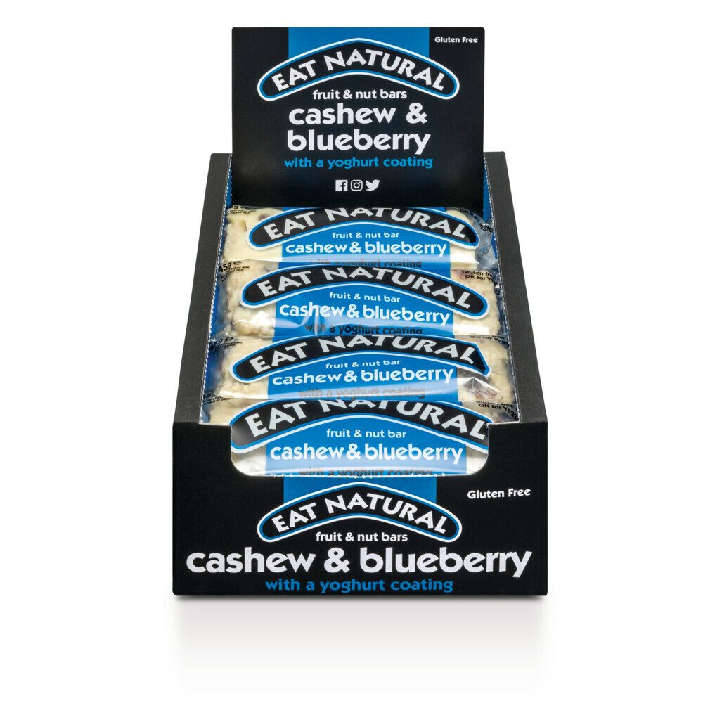 Eat natural Fruit & Noten Bar Yoghurtlaagje Cashew & Blueberry12 x 45 gr
