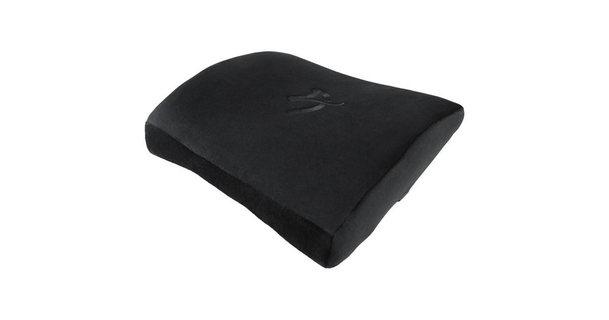 ArozziLumbar Support Black Velour - Horizontal Straps inlegkussen  (Zwart)