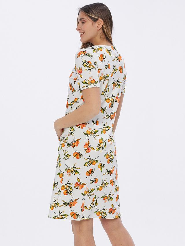 Kleid mit Orangen Druck