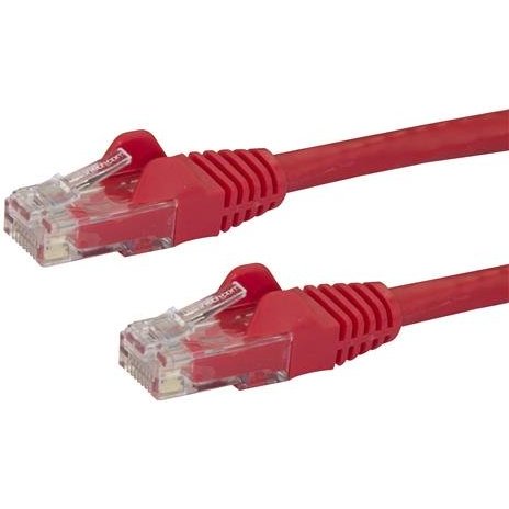StarTech.com Câble réseau Cat6 Gigabit UTP sans crochet de 2m - Cordon Ethernet RJ45 anti-accroc - M/M - Rouge