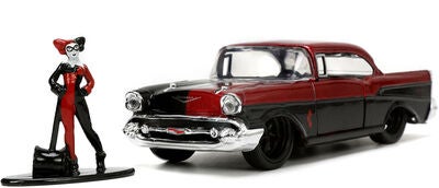 Jada Toys DC Comics Bil med Figur Harley Quinn & 1957 Chevy Bel Air 1:32